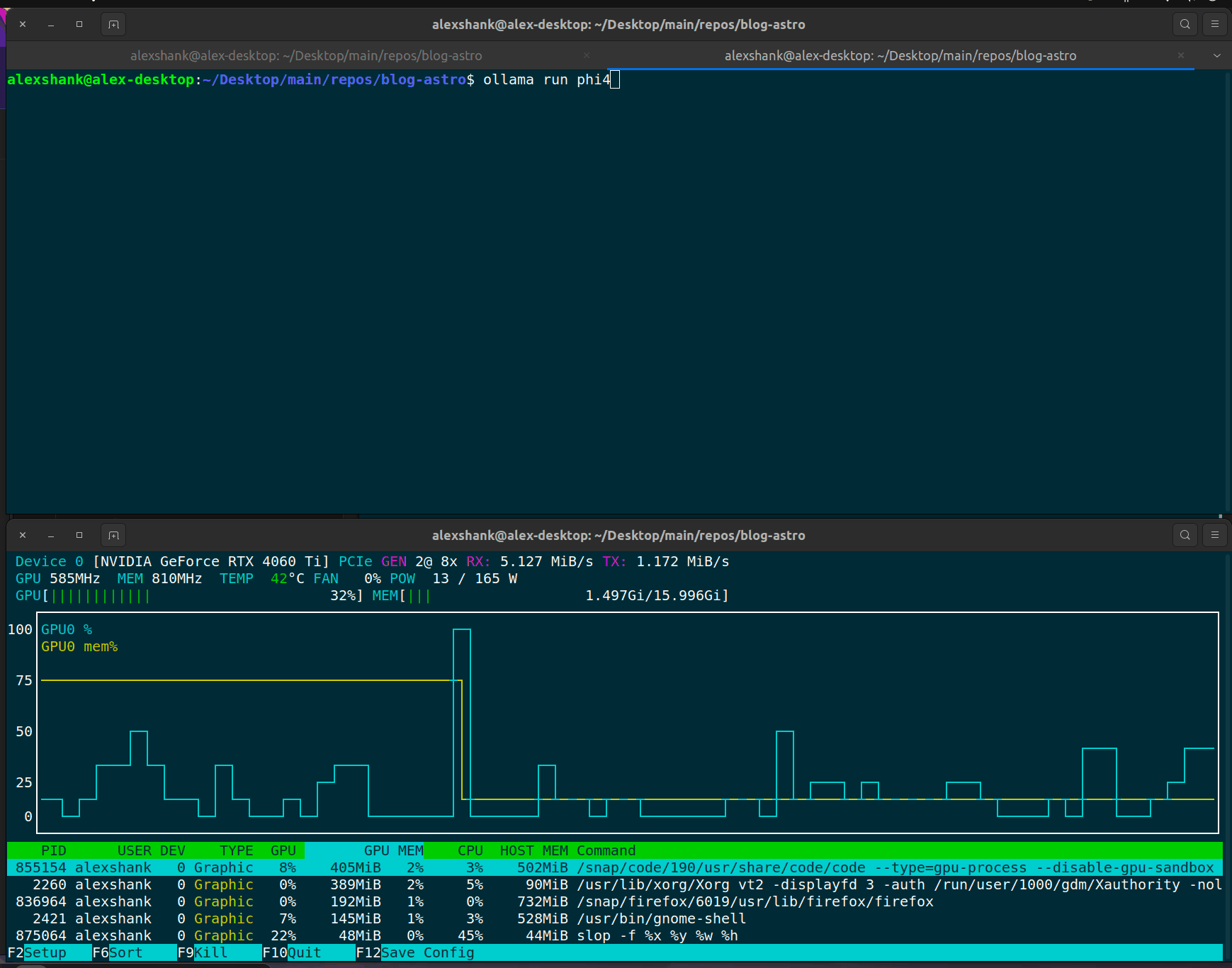 Viewing GPU Usage